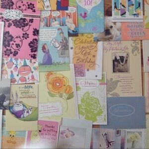 100 Assorted Hallmark Cards - Birthday, Anniversary, Wedding, Get Well etc w/Env